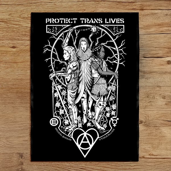Image of 'Protect Trans Lives' Back patch