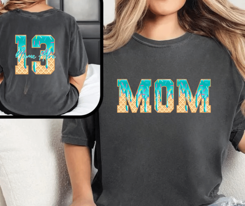Image of ๐ฆ Ice Cream Drip "MOM" Personalized Shirt