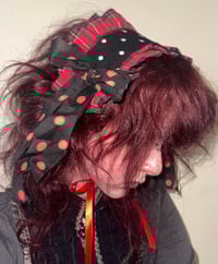 Image 2 of polka dot x tartan headdres