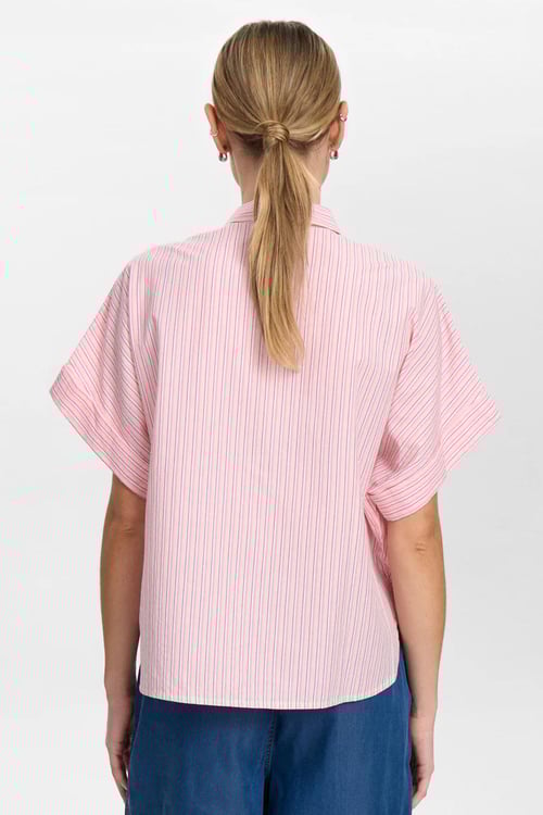 Image of 1-Camisa NUULLA rayas rosas bordado