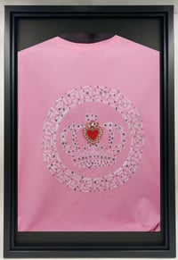 Image 2 of Pink beaded Red Heart Crown T shirt