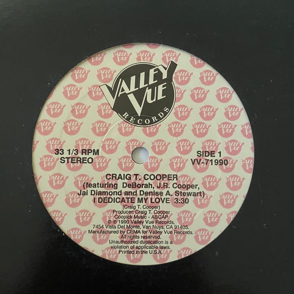 Image of Craig T. Cooper "I Dedicate My Love/Got That Thang"