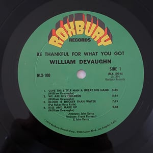 Image of William DeVaughn "Be Thankful For What You Got"