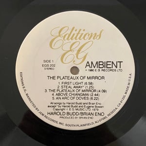 Image of Harold Budd/Brian Eno "Ambient 2 - The Plateux Of Mirror"