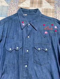 Image 2 of 70’s Embroidered Denim Shirt