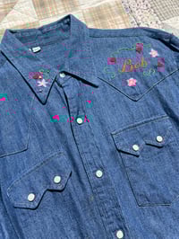 Image 4 of 70’s Embroidered Denim Shirt
