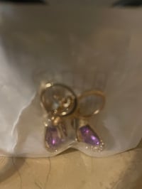 14k gold filled nice purple earrings