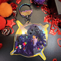 Image 2 of Holographic Foil Withers Rainbow Acrylic Charm