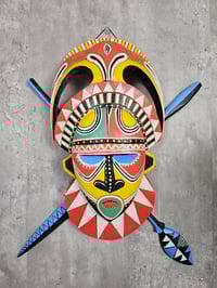 Image 1 of Trader Vic's Logo Style Carved Mask FREE SHIPPING 