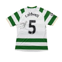 Image 2 of Celtic Home Shirt 2008 - 2009 (L) Caldwell 5 - Matchworn + Signed