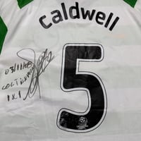 Image 4 of Celtic Home Shirt 2008 - 2009 (L) Caldwell 5 - Matchworn + Signed