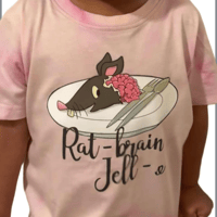 Image 2 of "What Are You Making?" Book Tee - Kids Girls and Boys Lavender Pink Tiedye Shirt - Rat-Brain Jell-o