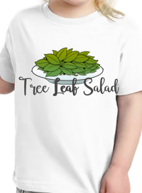 Image 4 of "What Are You Making?" Book Tee - Kids Girls and Boys Pink and Green Tiedye Shirt - Tree Leaf Salad