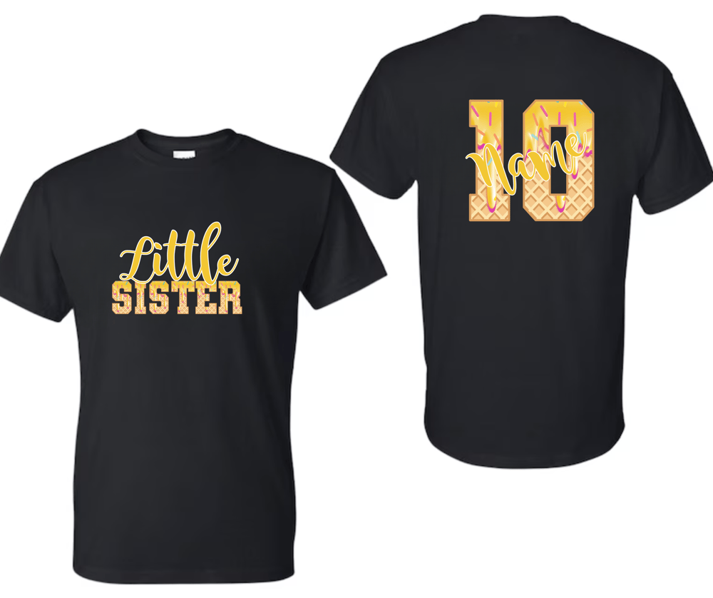 Image of Little Sis Baseball Drip Shirts