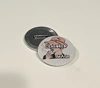 Pink Smoking Lady Button