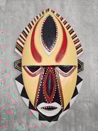 Image 1 of Smokin' Tikis PNG Style Wood Tiki Mask FREE SHIPPING