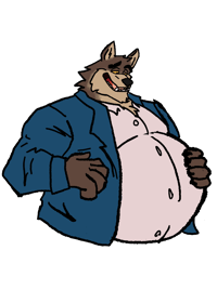 Fat Mr Wolf Sticker