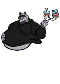Fat Death Wolf (lobo) Sticker