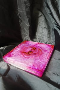 Image 4 of Holding the Moon | Purple Iridescent Handmade Glitter Square Resin Tray