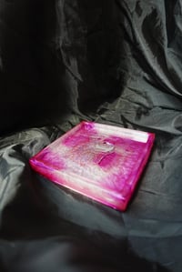 Image 1 of Holding the Moon | Purple Iridescent Handmade Glitter Square Resin Tray