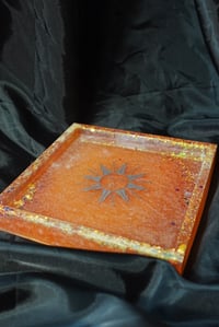 Image 1 of Sun Catcher | Copper/Bronze Handmade Square Glitter Resin Tray