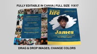 Image 2 of 4 Page Modern Style Funeral Program 11x17 | Fully Editable Canva