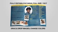Image 3 of 4 Page Modern Style Funeral Program 11x17 | Fully Editable Canva