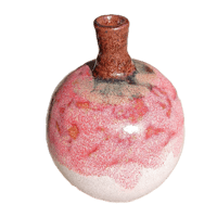 Image 2 of Tenmoku & Watermelon Vase with narrow neck.