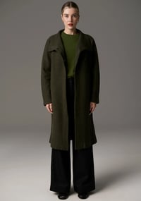 Image 4 of pol ruben draped coat khaki