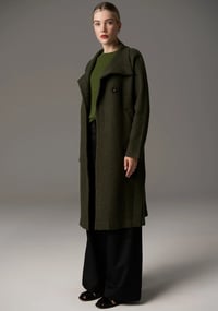 Image 5 of pol ruben draped coat khaki