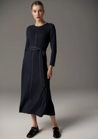 Image 5 of pol Lara lurex dress blue/ink
