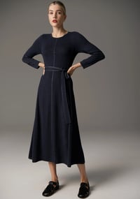 Image 1 of pol Lara lurex dress blue/ink