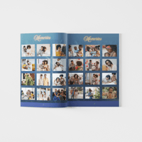 Image 3 of 8 Page Blue Elegant Funeral Program 11x17 | Fully Editable Canva