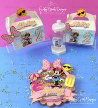 Image 1 of Custom Deluxe Party Favor Candy Box Gable Box First Birthday Baby Party Decor