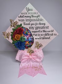 Image 3 of Graduation Cap Topper | Topper para Birrete Decorado  Personalizado  Graduation  Autism Awareness...