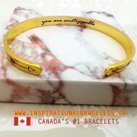 Image 1 of "You Are Unstoppable" Bracelet – Secretly Engraved for Motivation