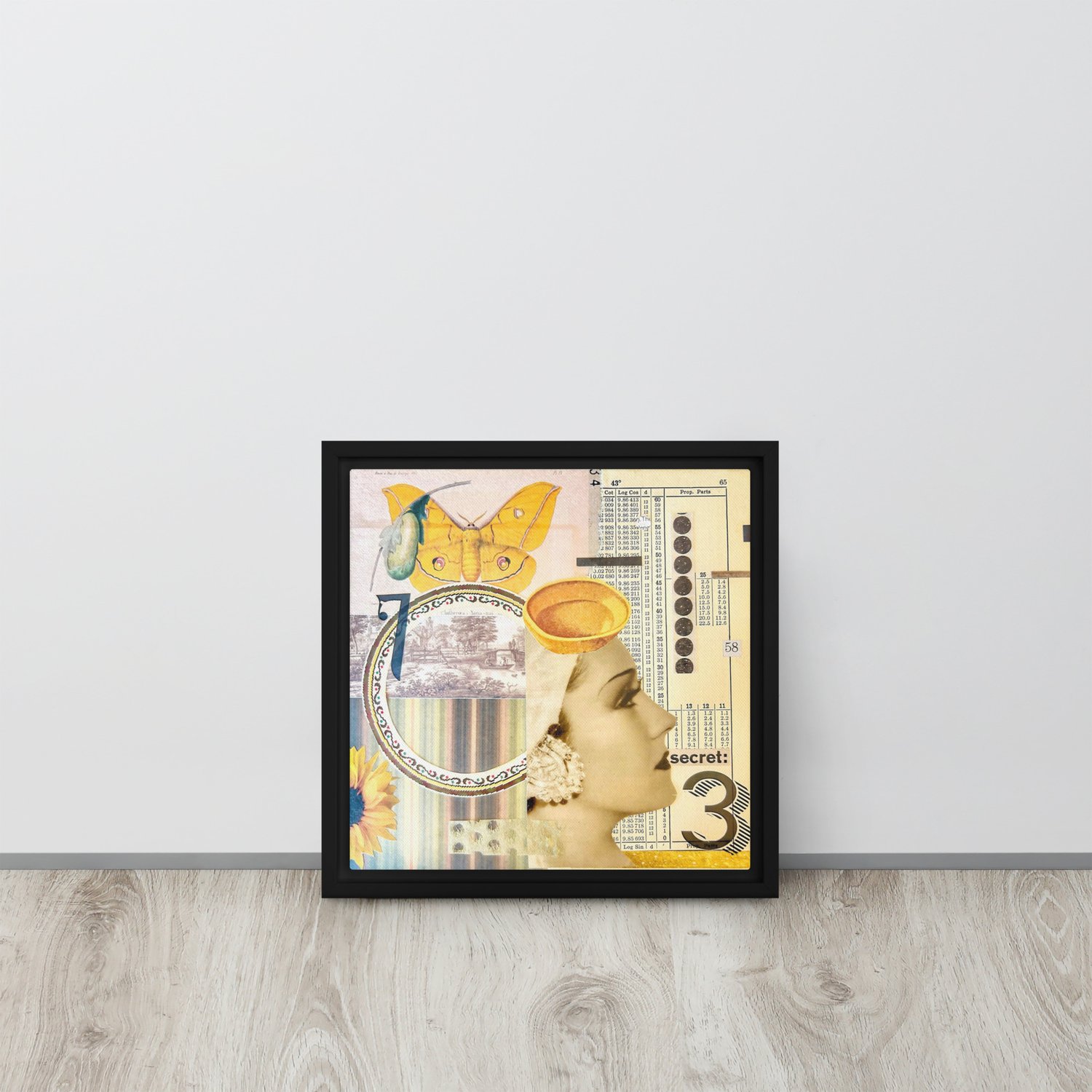 Image of FREE SHIPPING - The Secret Language of Numbers - 12x12 - Framed Canvas