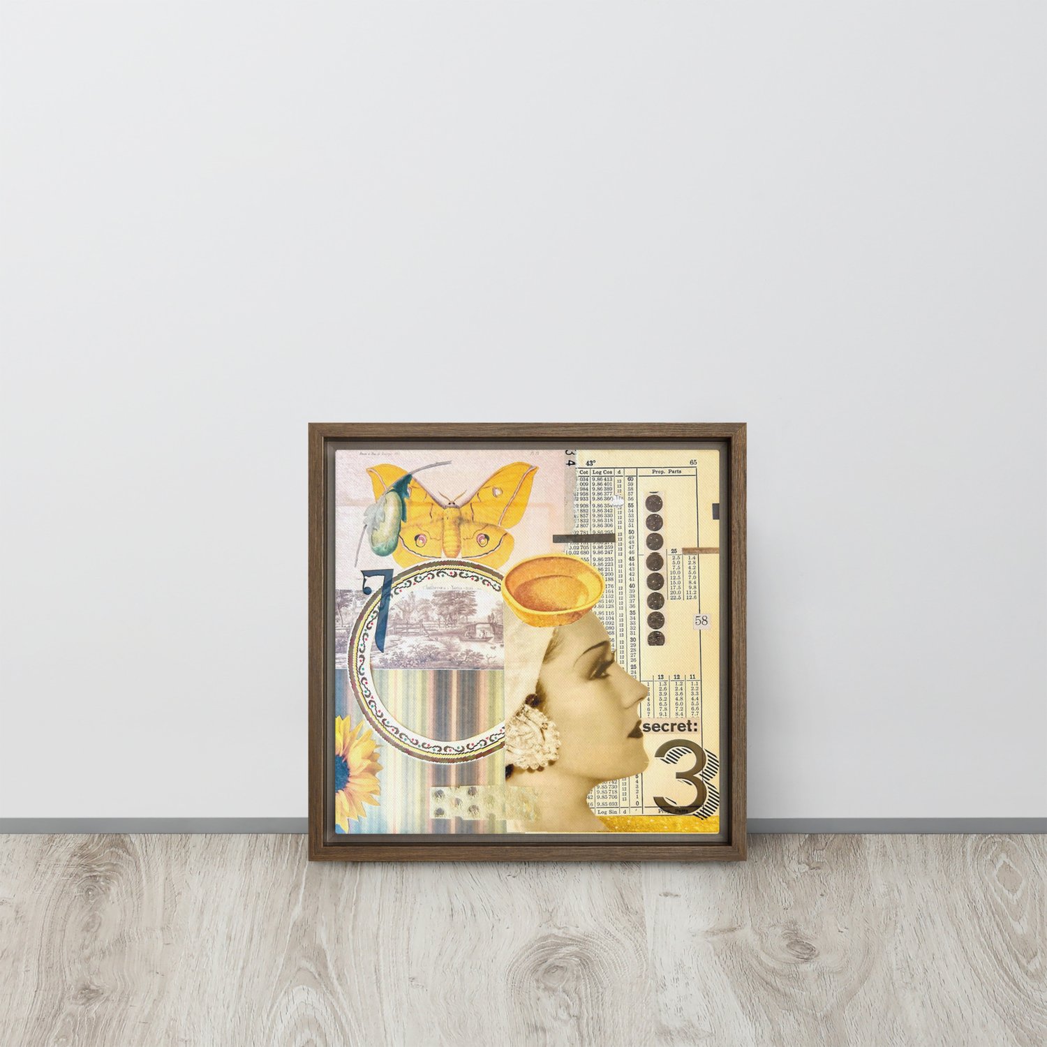 Image of FREE SHIPPING - The Secret Language of Numbers - 12x12 - Framed Canvas