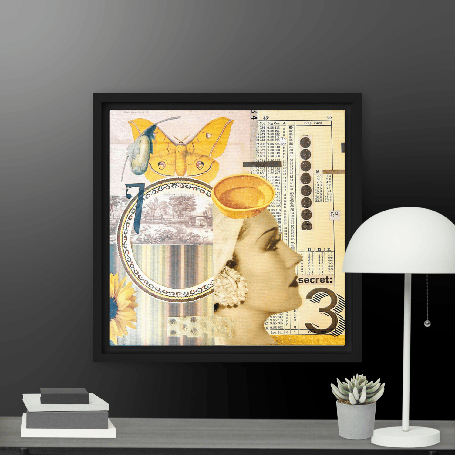 Image of FREE SHIPPING - The Secret Language of Numbers - 12x12 - Framed Canvas
