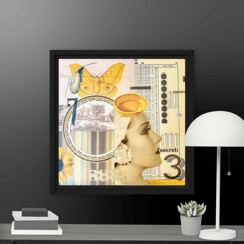 Image of FREE SHIPPING - The Secret Language of Numbers - 12x12 - Framed Canvas