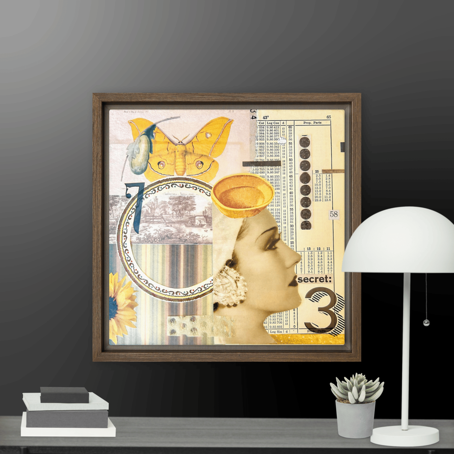 Image of FREE SHIPPING - The Secret Language of Numbers - 12x12 - Framed Canvas