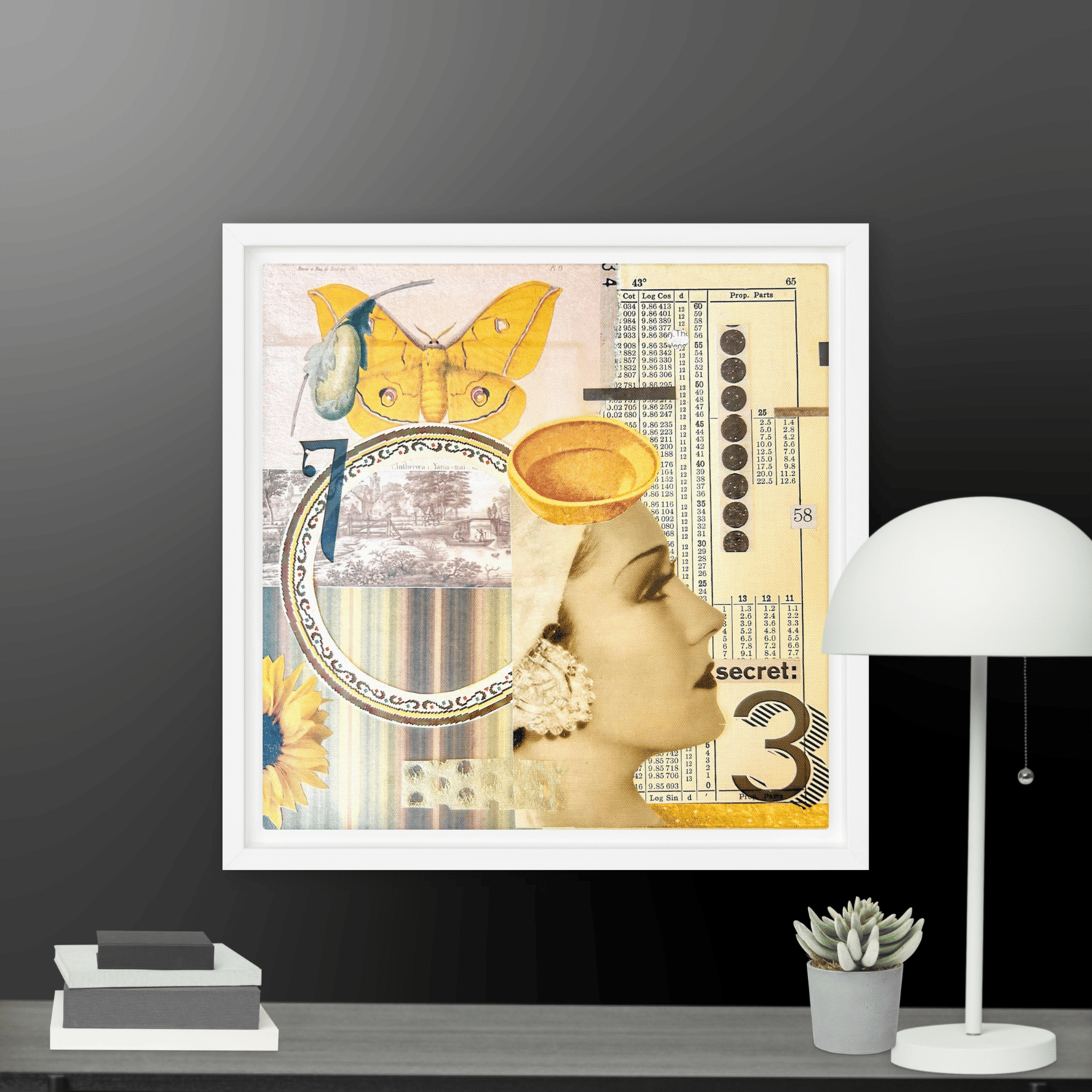 Image of FREE SHIPPING - The Secret Language of Numbers - 12x12 - Framed Canvas