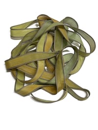 Image 2 of 1PC. GRASS SKIRT 42" Hand Dyed Finished Edge Silk Wrist Wrap Bracelet/Jewelry/Craft Ribbons