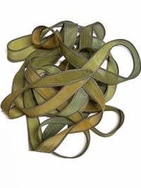 Image 4 of 1PC. GRASS SKIRT 42" Hand Dyed Finished Edge Silk Wrist Wrap Bracelet/Jewelry/Craft Ribbons