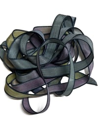 Image 3 of 1PC. WIZARDS & DRAGONS  42" Hand Dyed Finished Edge Silk Wrist Wrap Bracelet/Jewelry/Craft Ribbons