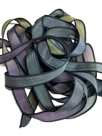 Image 6 of 1PC. WIZARDS & DRAGONS  42" Hand Dyed Finished Edge Silk Wrist Wrap Bracelet/Jewelry/Craft Ribbons