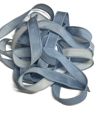 Image 2 of 1PC. ICE CRYSTALS 42" Hand Dyed Finished Edge Silk Wrist Wrap Bracelet/Jewelry/Craft Ribbons
