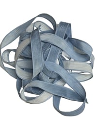 Image 5 of 1PC. ICE CRYSTALS 42" Hand Dyed Finished Edge Silk Wrist Wrap Bracelet/Jewelry/Craft Ribbons