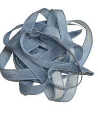 Image 6 of 1PC. ICE CRYSTALS 42" Hand Dyed Finished Edge Silk Wrist Wrap Bracelet/Jewelry/Craft Ribbons