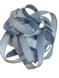 Image 1 of 1PC. ICE CRYSTALS 42" Hand Dyed Finished Edge Silk Wrist Wrap Bracelet/Jewelry/Craft Ribbons